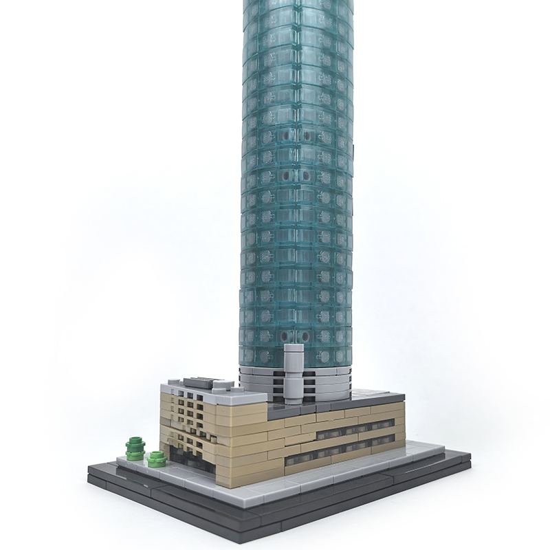 Moc The Westin Peachtree Plaza 1:800 Scale-marstoy