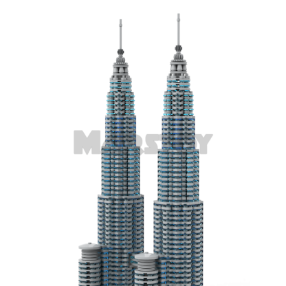 Moc The Petronas Towers 1:800 Scale-marstoy