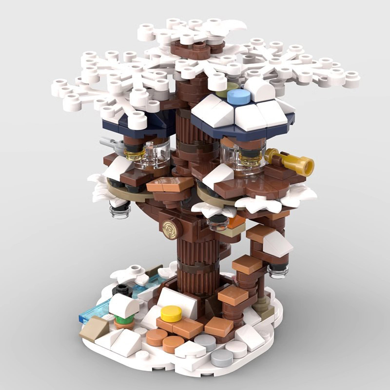 Moc The Mini Ideas Tree House - Winter Version-marstoy