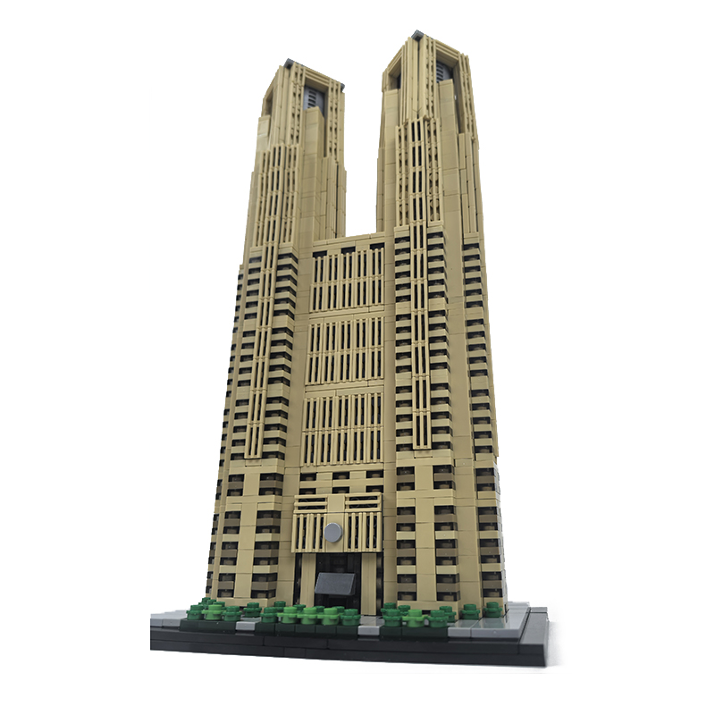 Moc The Tokyo Metropolitan Government Building 1:800 Scale (Tochō)-marstoy