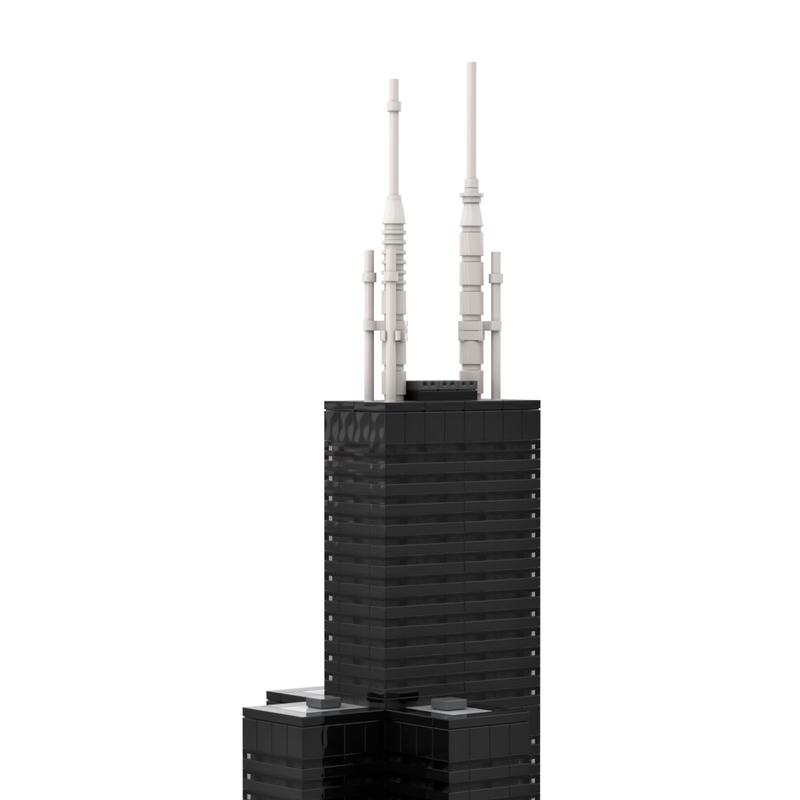 Moc The Willis Tower (Sears Tower) 1:800 Scale-marstoy