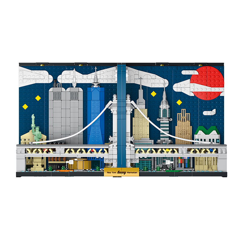 The Manhattan Skyline Bookends-marstoy