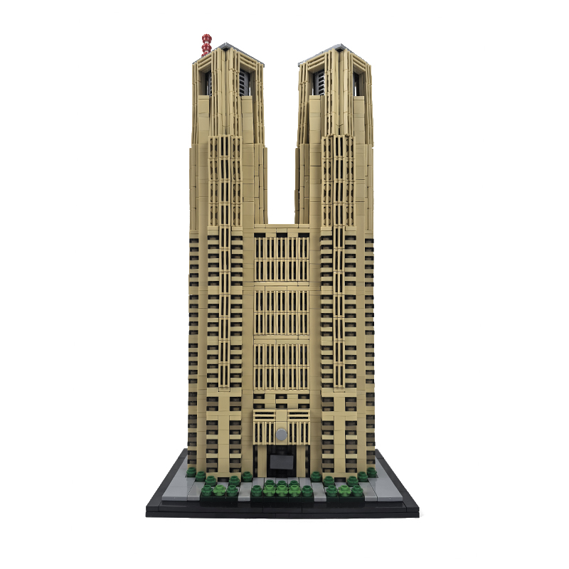 Moc The Tokyo Metropolitan Government Building 1:800 Scale (Tochō)-marstoy