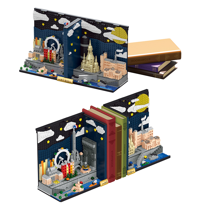 The Paris Skyline Bookends-marstoy