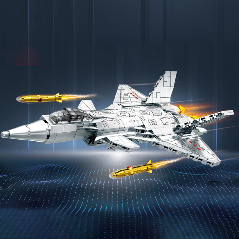 The J-20 Fighter Jet Silver Paint-marstoy