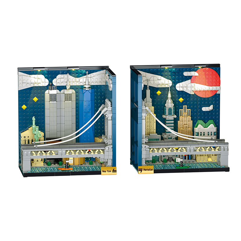 The Manhattan Skyline Bookends-marstoy
