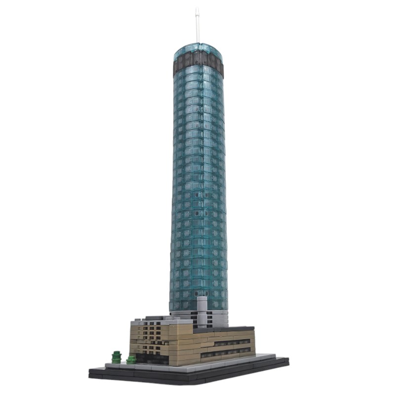 Moc The Westin Peachtree Plaza 1:800 Scale-marstoy