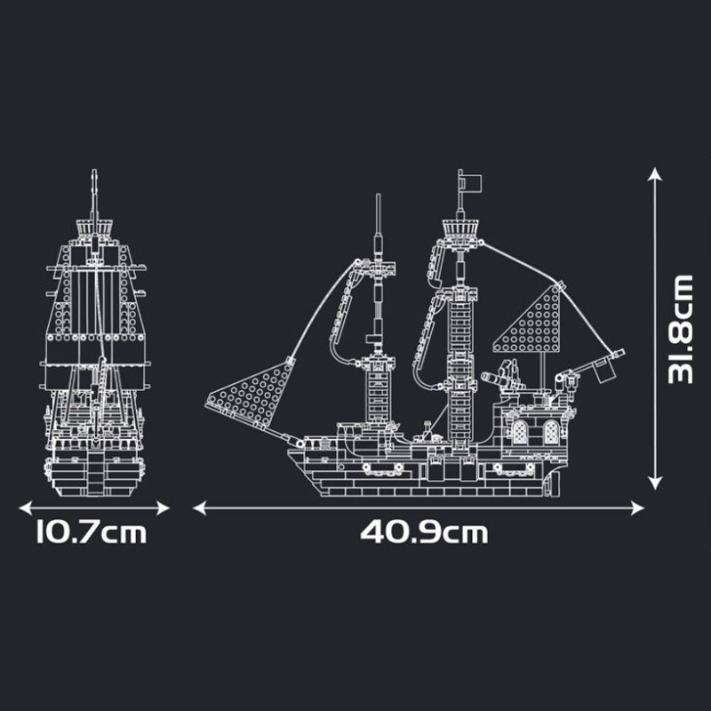 The Black Pearl Pirate Ship-marstoy