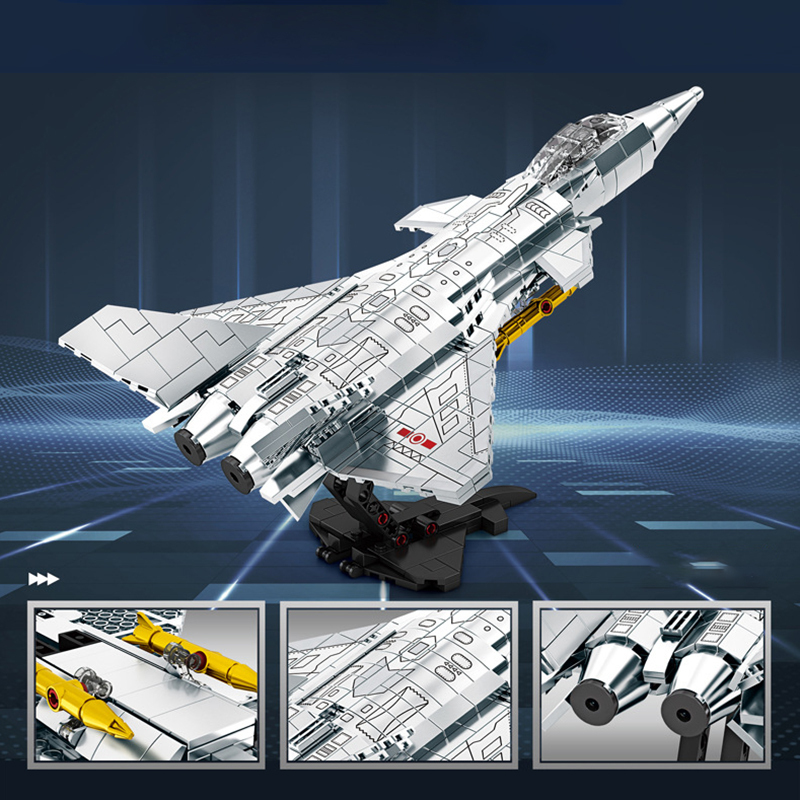 The J-20 Fighter Jet Silver Paint-marstoy