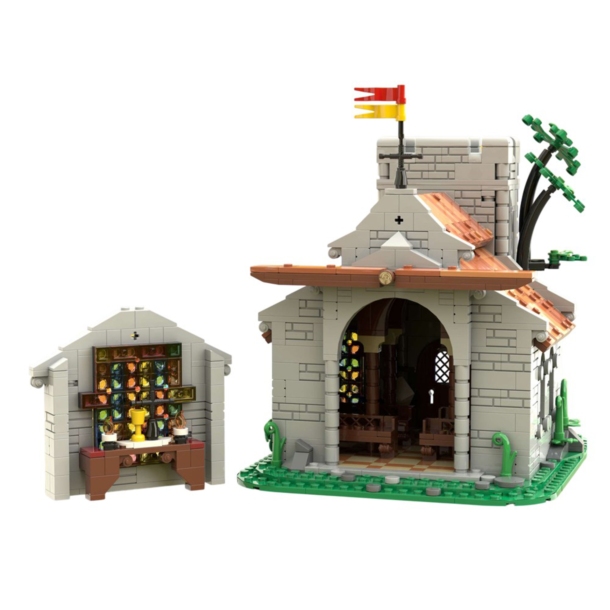 Moc The Lion Knights' Church (fitting to 10305)