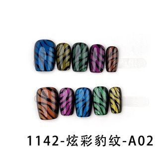 ทำเล็บอัพเกรด      1142-ลายเสือดาวสีสันสดใส-A02