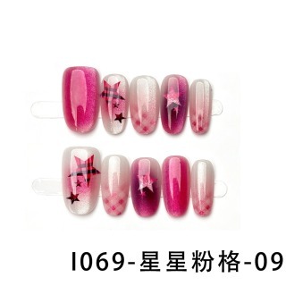 ทำเล็บไฮเอนด์     1069-ดาวสีชมพูกริด-09
