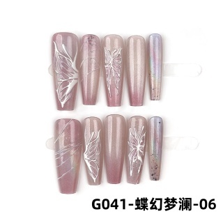 ทำเล็บไฮเอนด์    G041-ผีเสื้อแฟนตาซีดรีม-06