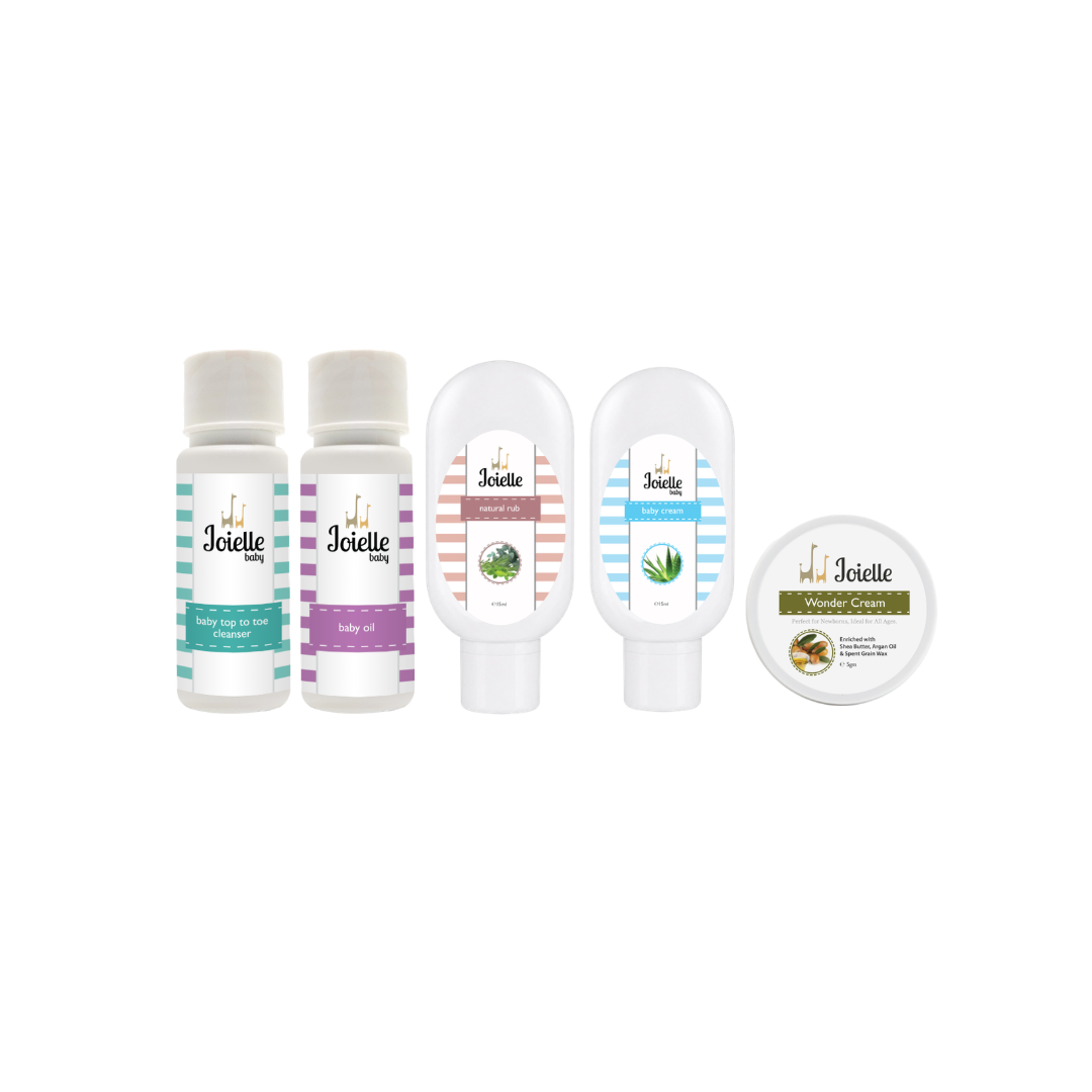 Joielle Petite Set Baby Cream + Top to Toe + Oil + Natural Rub + Wonder Cream / Joielle Petite Set Natural Rub + Baby Cream + Wonder Cream / Joielle Petite Set VCO Cream + VCO Bath + VCO Lotion + Wonder Cream