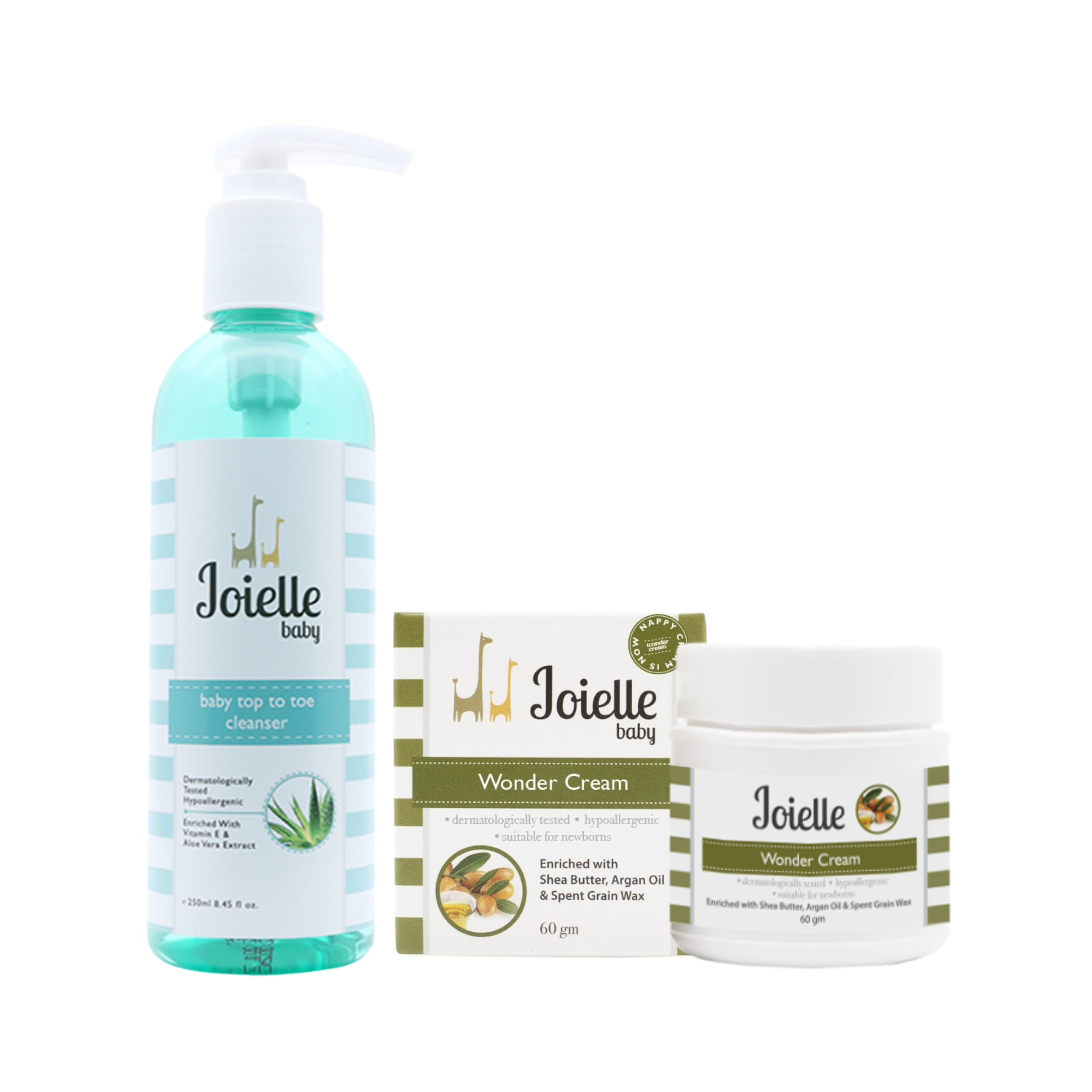 Joielle Combo Top To Toe Cleanser (500/250/60/15) + Wonder Cream (60/5GRAM)