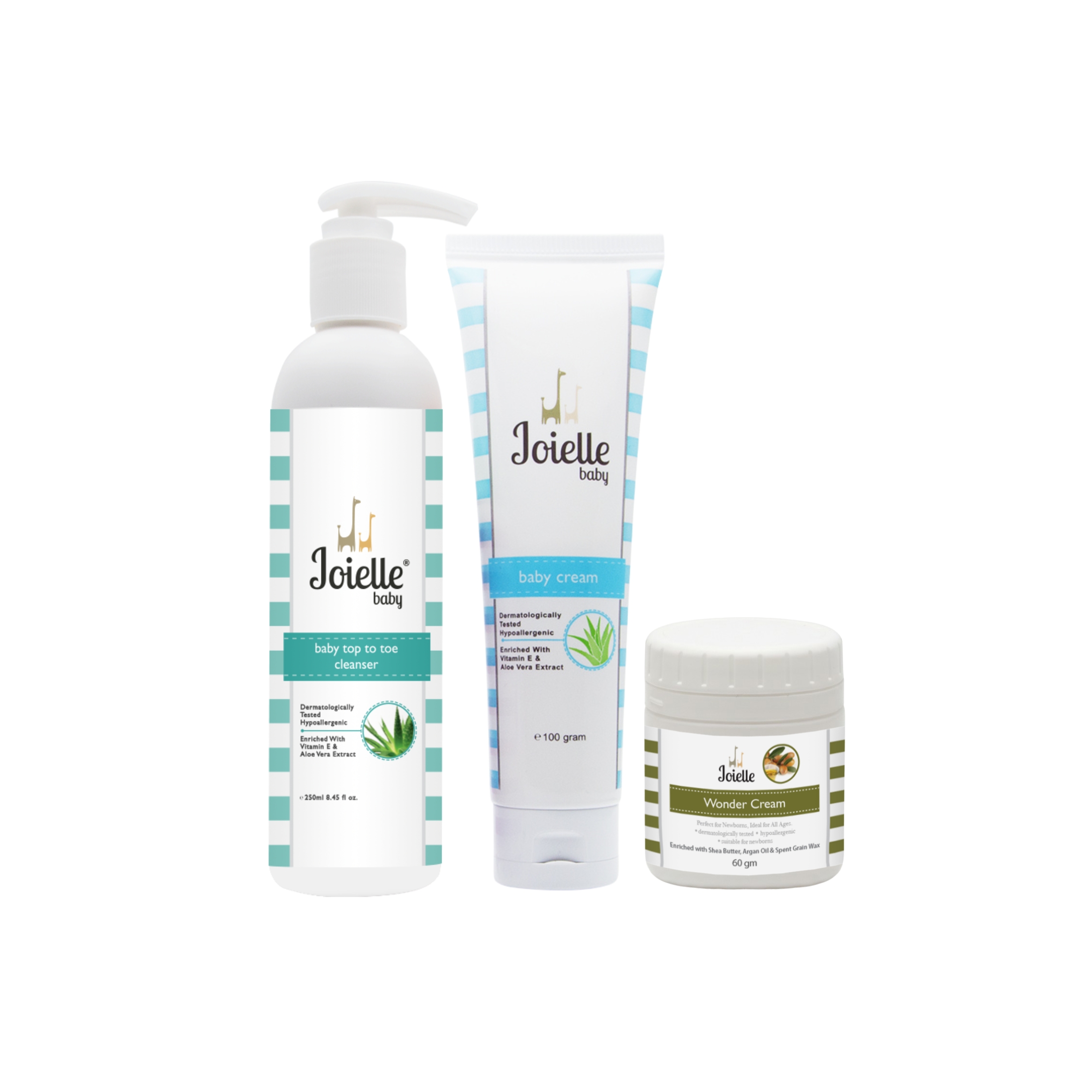 Joielle Combo Top To Toe Cleanser + Baby Cream + Wonder Cream 