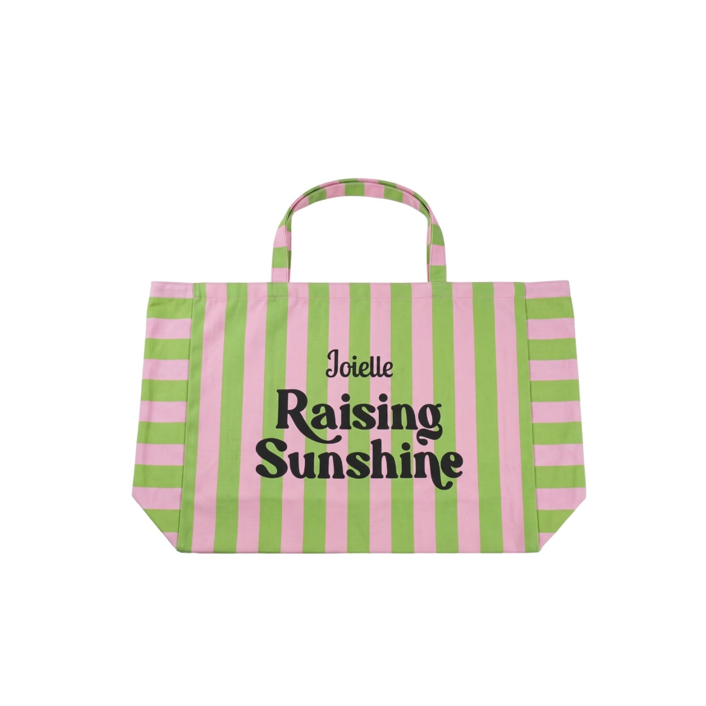 Joielle Raising Sunshine Striped Tote Bag | Large Capacity Canvas Shopping Bag