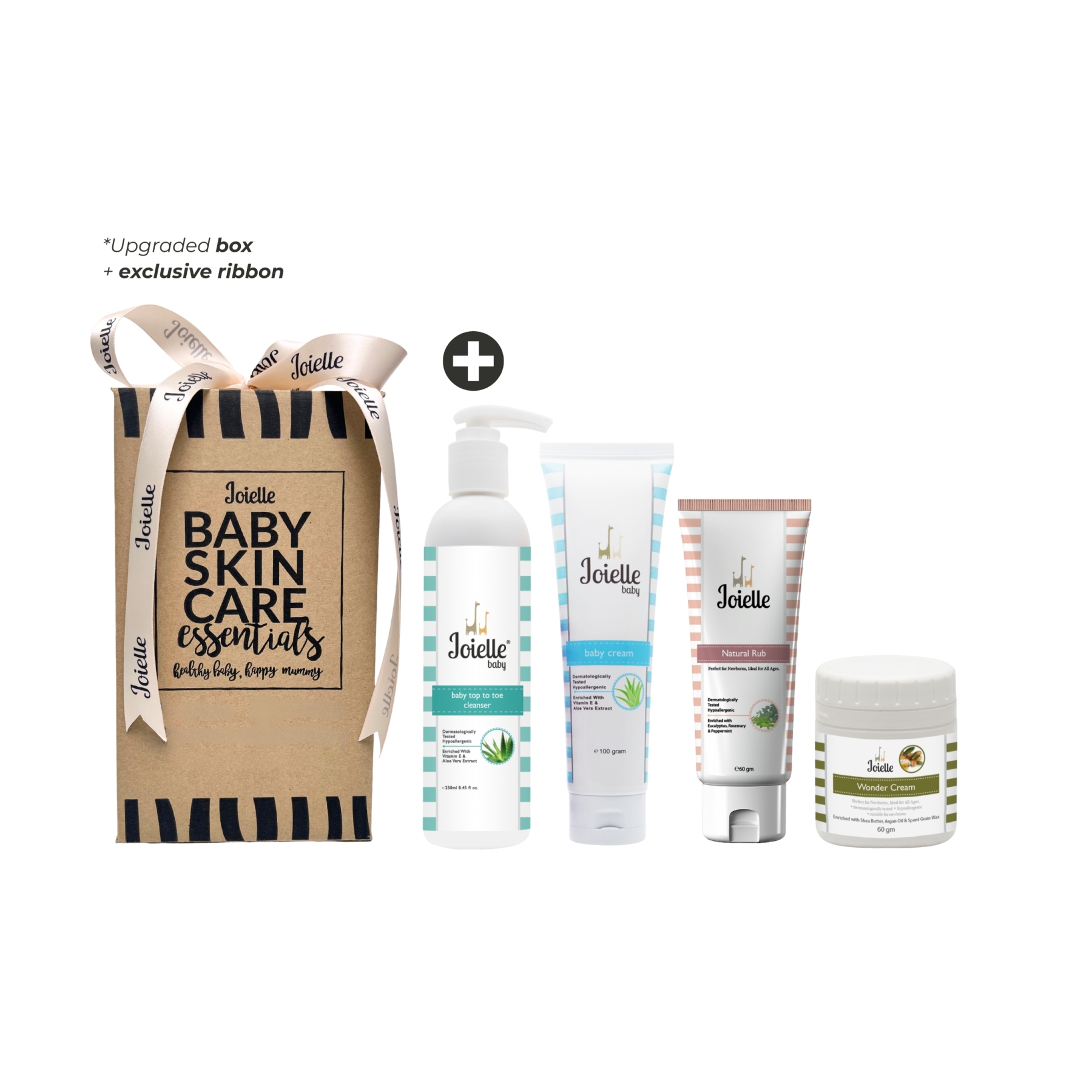 All-Time Favourite Gift Set (Top To Toe Cleanser, Baby Bath, Baby Shampoo, Baby Cream, Natural Rub, Wonder Cream, Baby Oil)-Joielle Baby Store