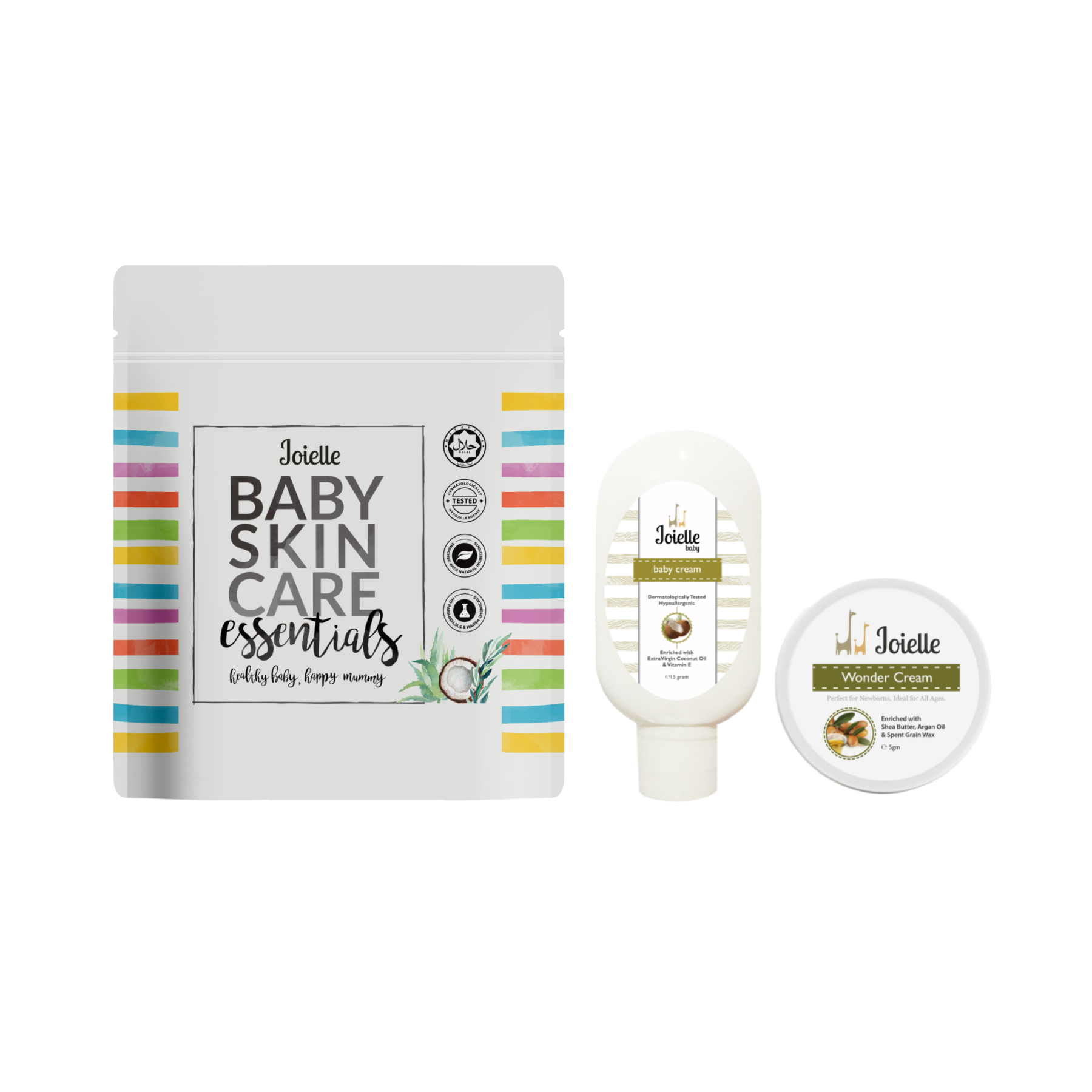 Joielle Sampler Set Moisture & Barrier Duo (Petite VCO Cream + Petite Wonder Cream)