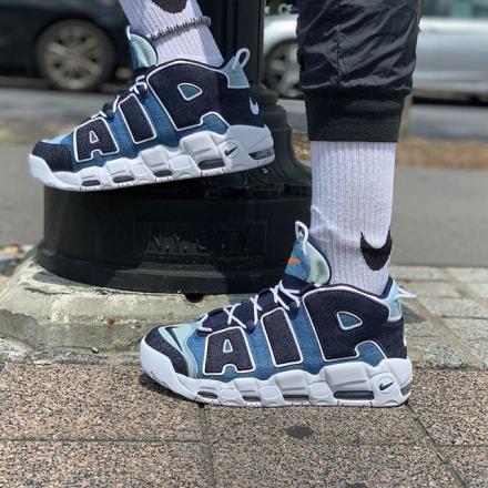 NIKE ナイキ AIR MORE UPTEMPO 96 'DENIM' エア モア アップテンポ "デニム" メンズ スニーカー WHITE/OBSIDIAN/TOTAL ORANGE ホワイト/オブシディアン/トータルオレンジ【限定モデル】