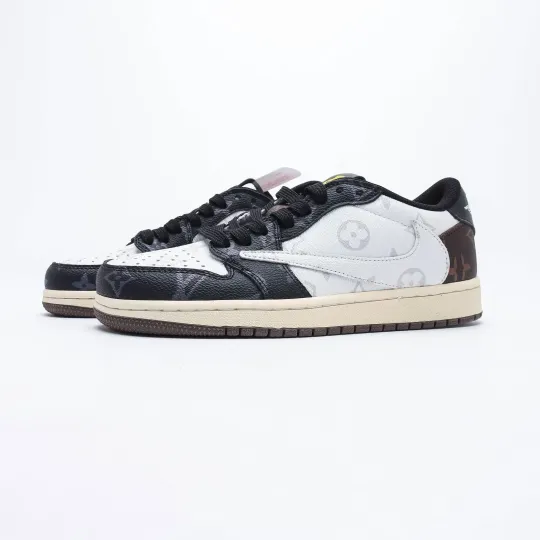 【日本未入荷】LOUIS VUITTON X TRAVIS SCOTT X NIKE AIR JORDAN 1 LOW OG SP"DAMIER AZUR/LV MONOGRAM"[代金引換]