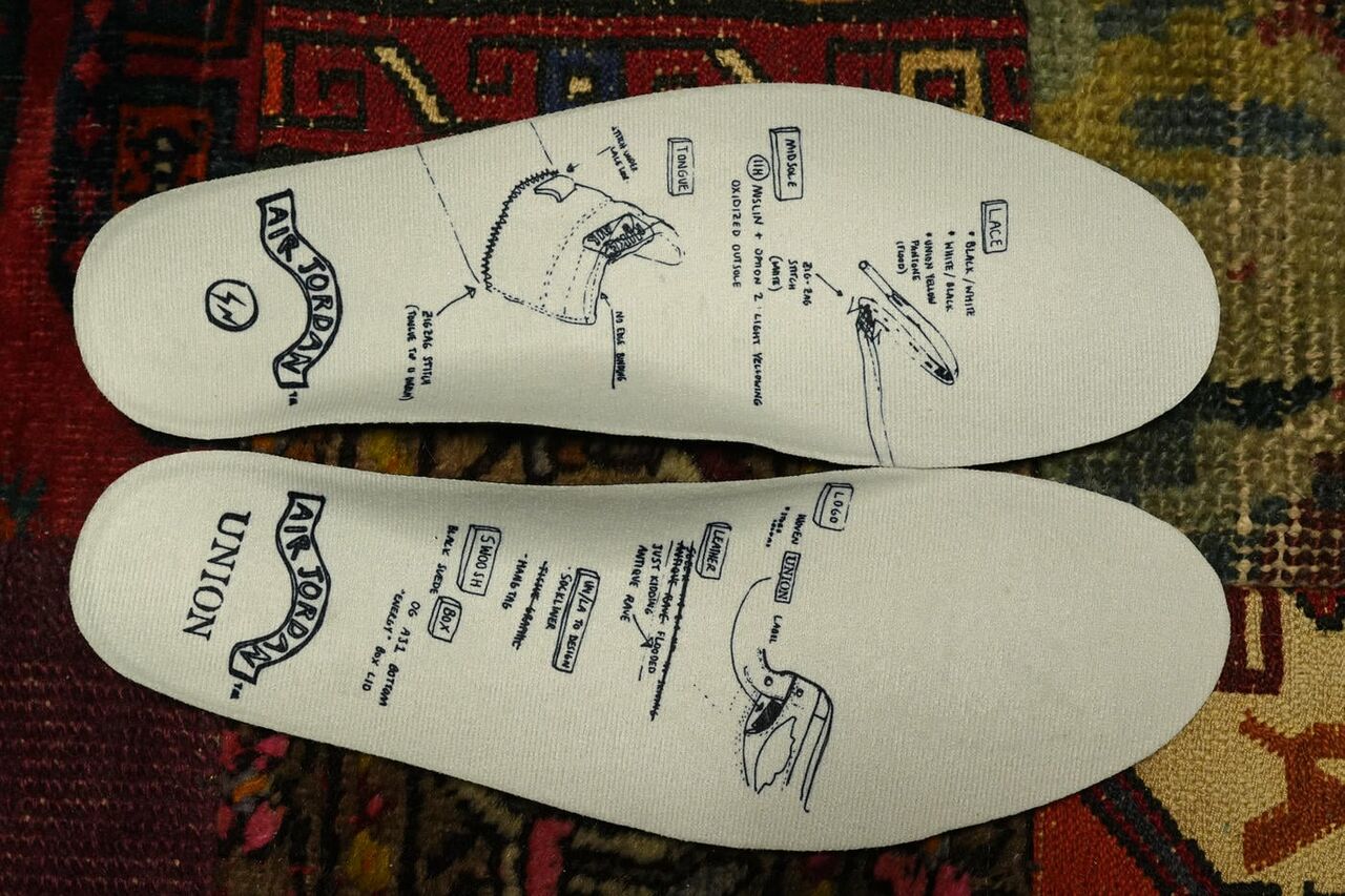 インソールはコレまでのユニオンコラボとほぼ同じ。