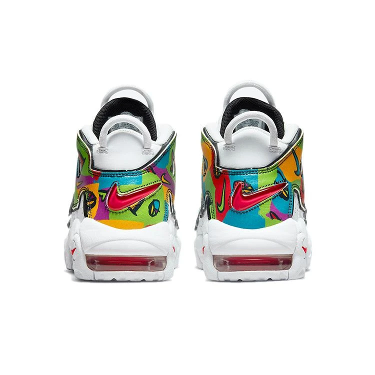 NIKE ナイキ AIR MORE UPTEMPO GS 'PEACE, LOVE, BASKETBALL' エアモアアップテンポ ガールズサイズ "ピース ラブ バスケットボール" キッズ レディース スニーカー WHITE/BLACK/UNIVERSITY GOLD/UNIVERSITY RED【海外展開 日本未入荷】