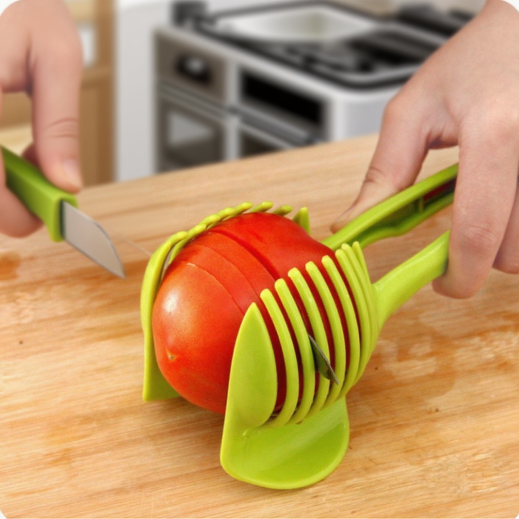 Lemon and Tomato Slicer, Multi-purpose Circular Fruit and Vegetable Cutter