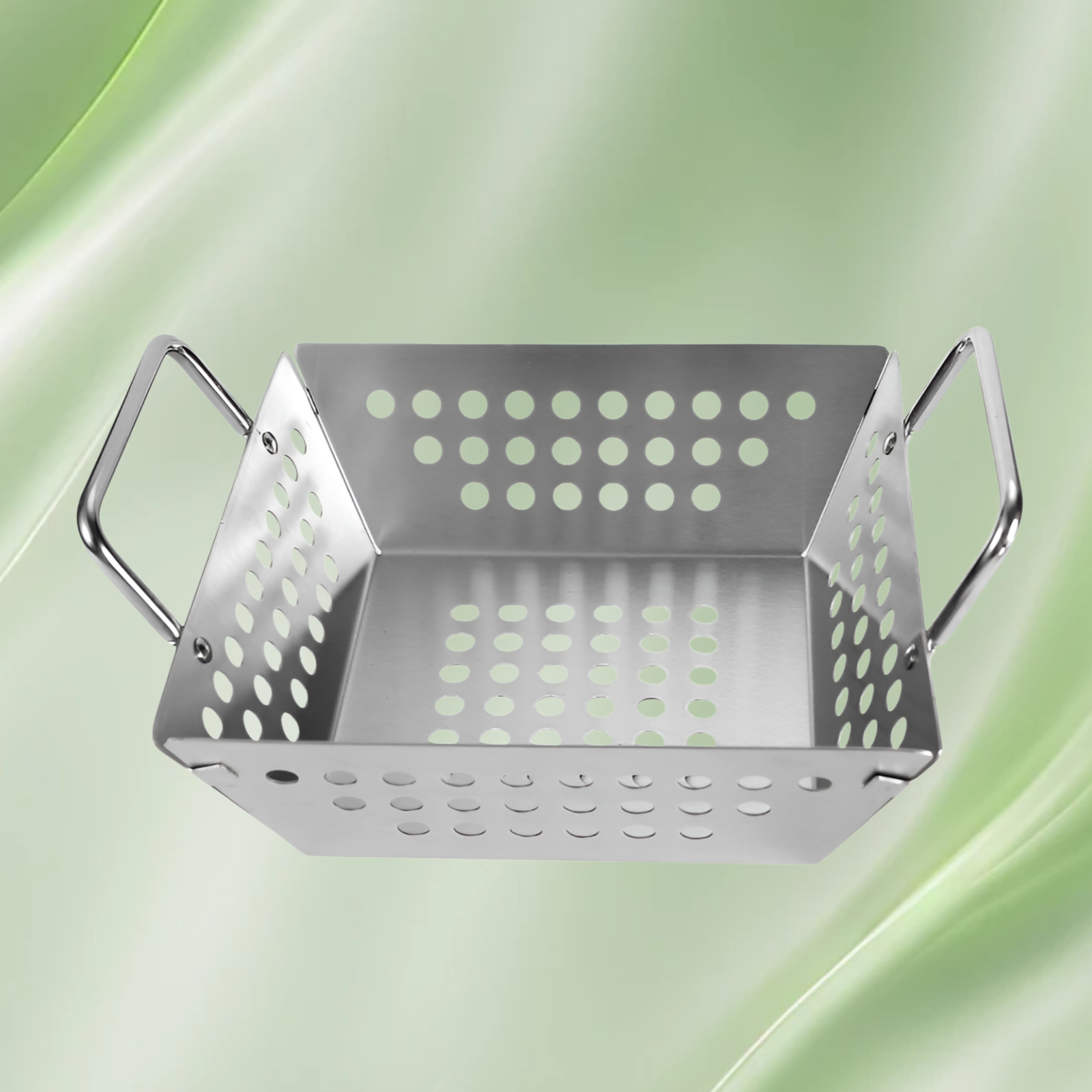Barbecue tray stainless steel tray fruit and vegetable basket drain tray square hole mini BBQ set