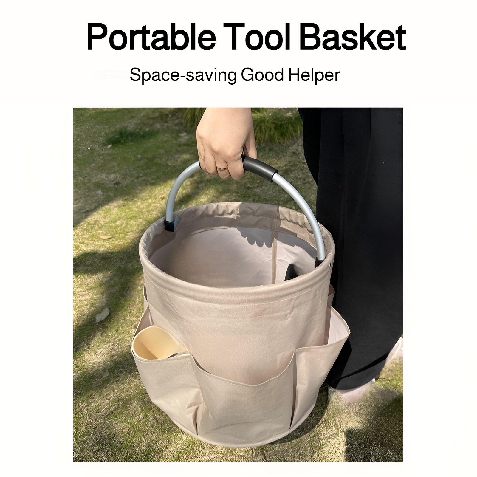 Gardening tool bag waterproof multifunctional storage bag foldable tool basket portable storage bask