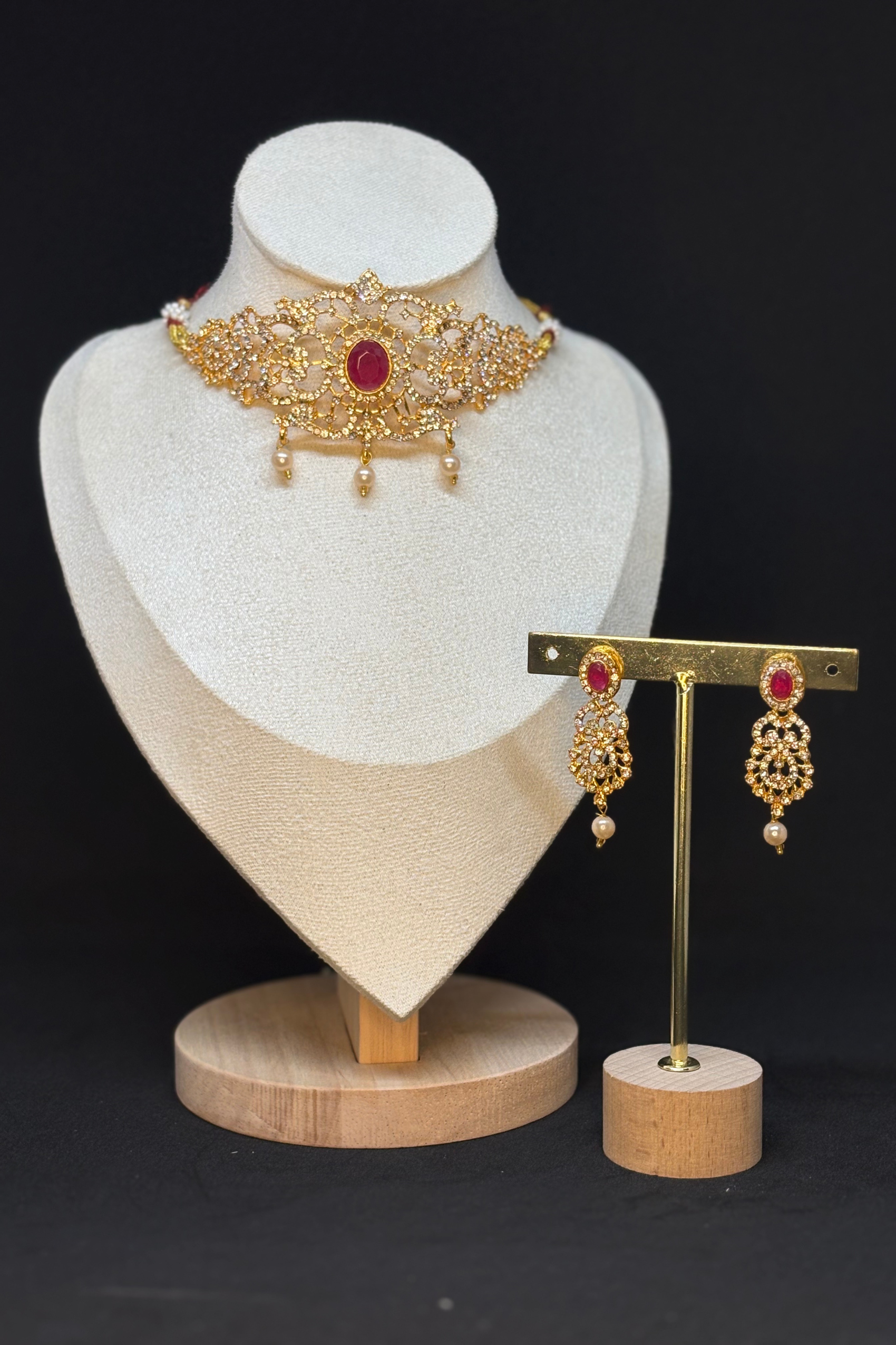 RUBY REGAL CHOKER SET