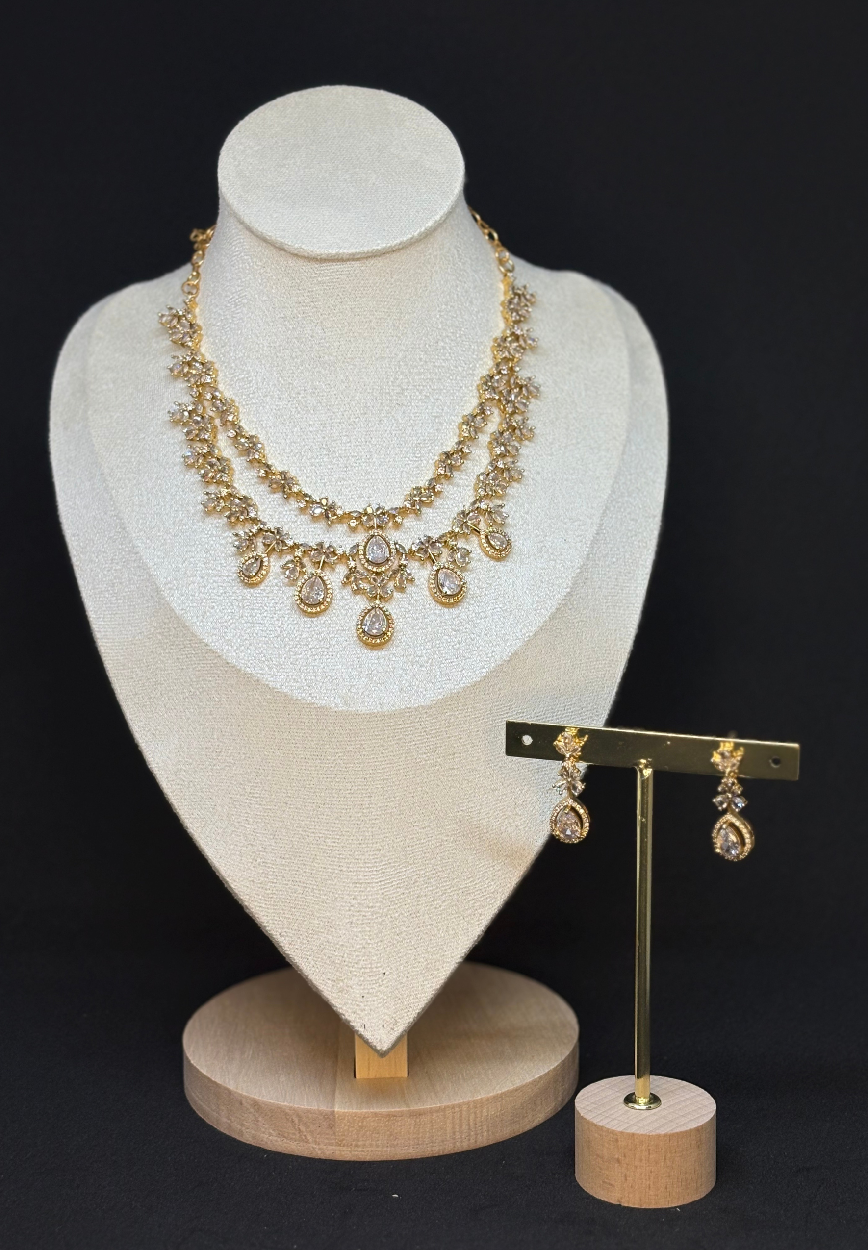 FLORAL CASCAD AD NECKLACE SET