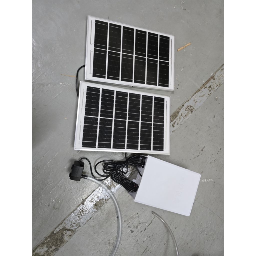 X2 solar panel Solar water pump x5 battery fish tank