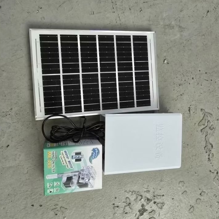 Solar Aquarium Mini Hanggon filter fish tank waterfall filter small fish tank USB filter cleaning circulation pump 太阳能挂壁