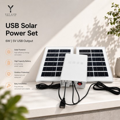 Solar Panel with Battery Box USB 5V Portable Solar Charging Power Supply Outdoor Camping 太阳能USB供电5V通用USB母头太阳能充电电源户外必备