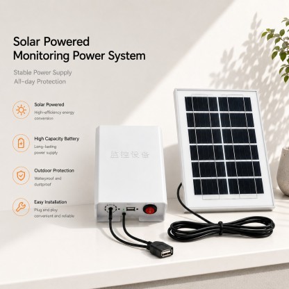 Solar Panel with Battery Box USB 5V Portable Solar Charging Power Supply Outdoor Camping 太阳能USB供电5V通用USB母头太阳能充电电源户外必备