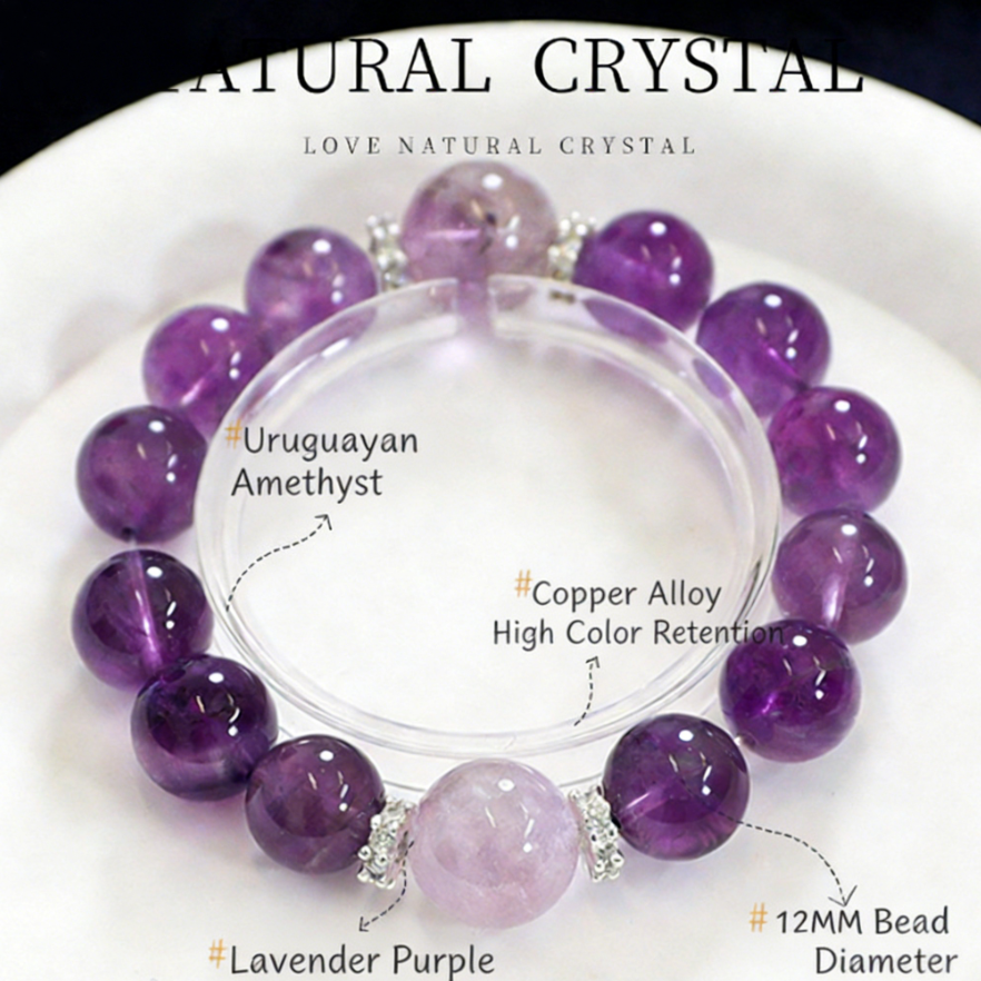 Uruguayan Amethyst Energy Bracelet — A Mysterious Gift from the Land of South America · Awakening Inner Balance Power