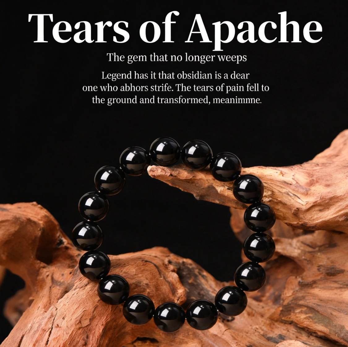 7.83Hz Schumann Black Obsidian Bracelet | Daoist Thunder Rite Blessed，Transmute Negative Energy into Protective Force Field （Comes with an appraisal certificate）