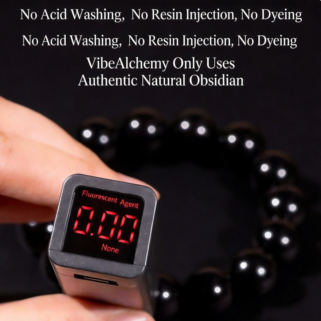 7.83Hz Schumann Black Obsidian Bracelet | Daoist Thunder Rite Blessed，Transmute Negative Energy into Protective Force Field （Comes with an appraisal certificate）
