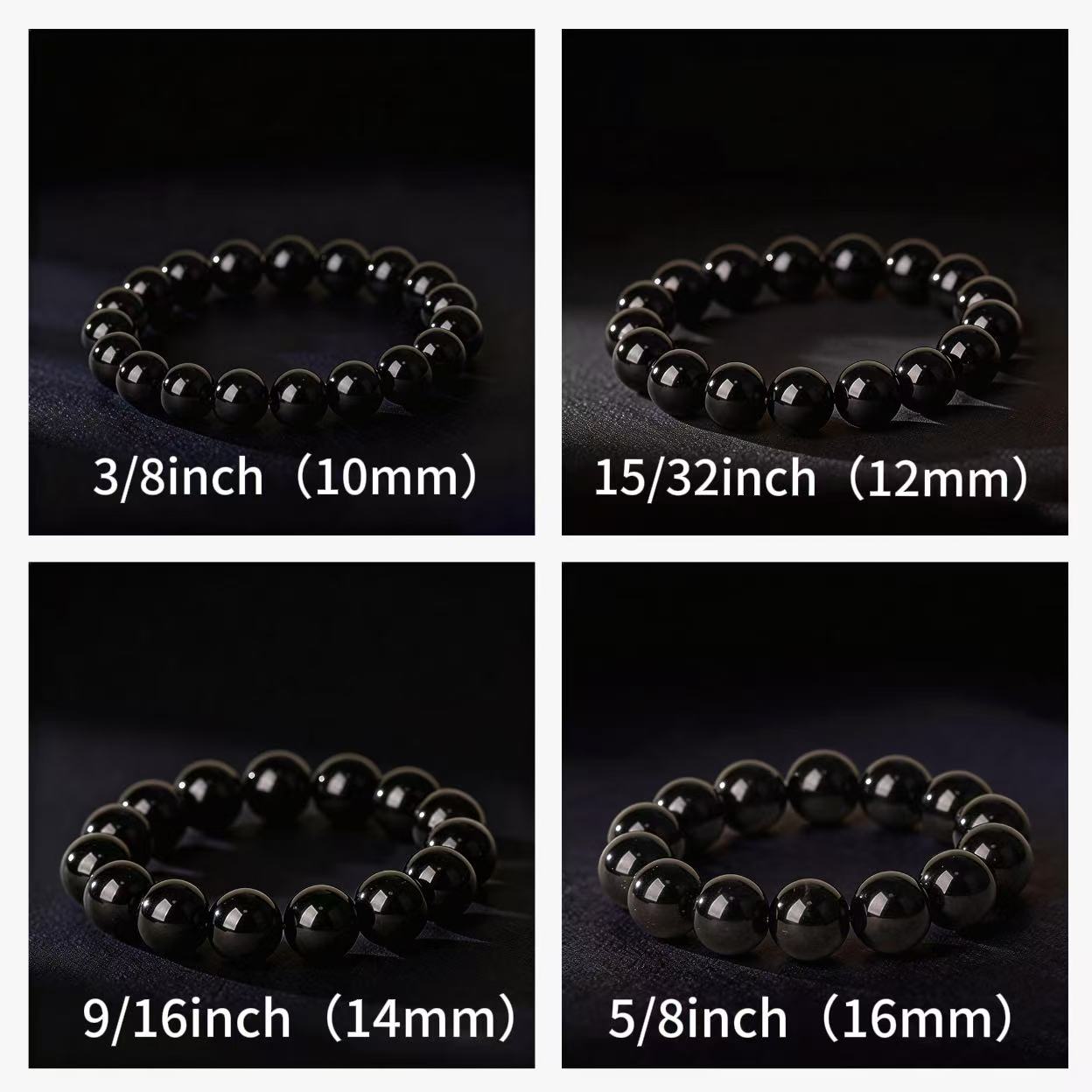 7.83Hz Schumann Black Obsidian Bracelet | Daoist Thunder Rite Blessed，Transmute Negative Energy into Protective Force Field （Comes with an appraisal certificate）