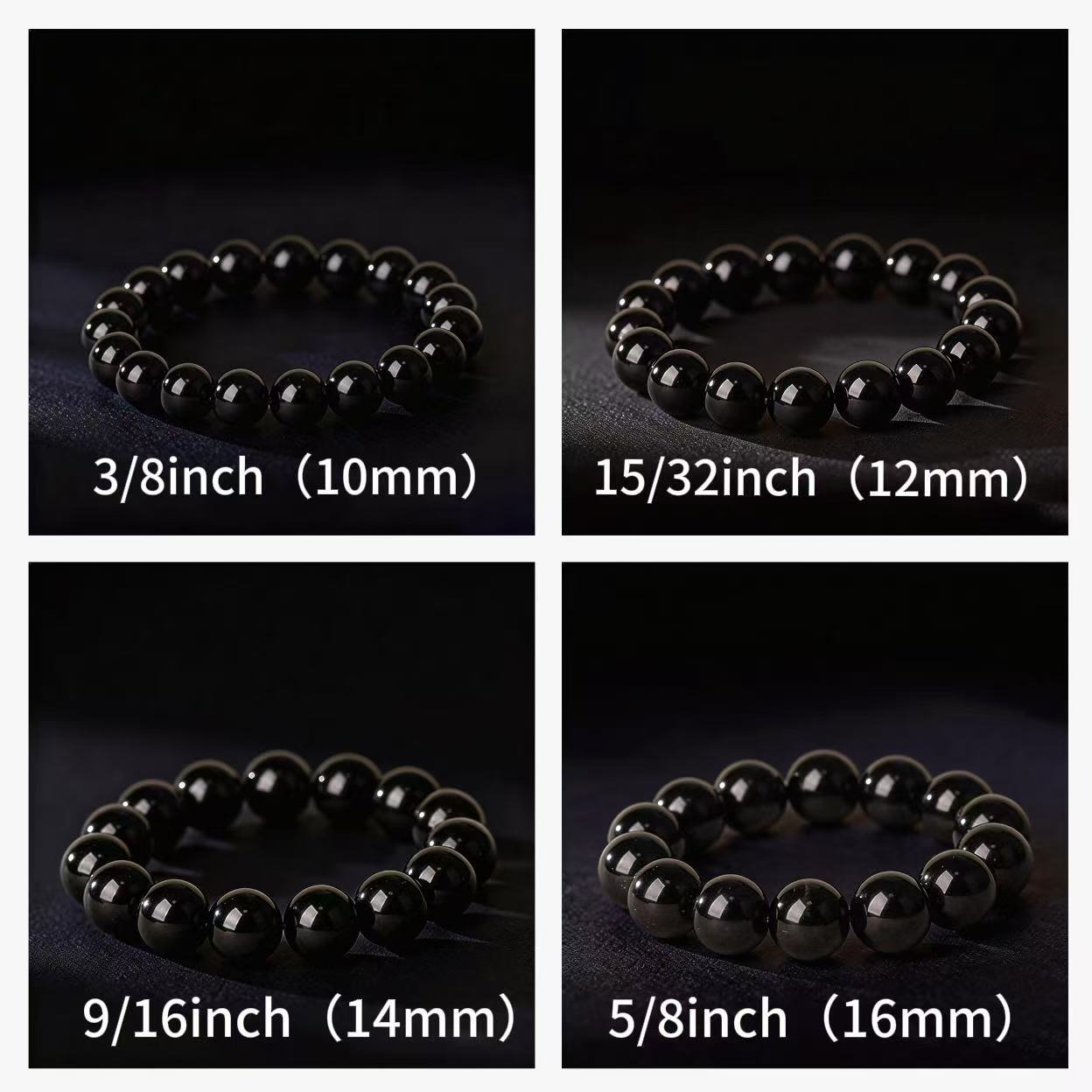 7.83Hz Schumann Black Obsidian Bracelet | Daoist Thunder Rite Blessed，Transmute Negative Energy into Protective Force Field （Comes with an appraisal certificate）