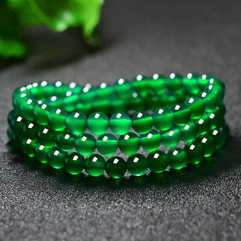 Green Agate Bracelet - Natural Healing Crystal for Balance, Strength & Spiritual Energy（Comes with an appraisal certificate）