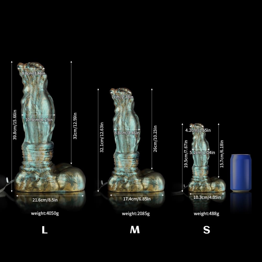 青と金のグラデ「青鸾」風射精ディルド