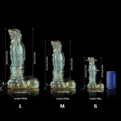 青と金のグラデ「青鸾」風射精ディルド