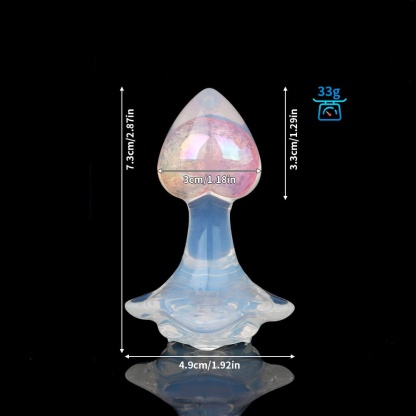 パステルカラーの桃ハート風水晶アナルプラグ、4 種付属品で多様な快楽体験をお届け