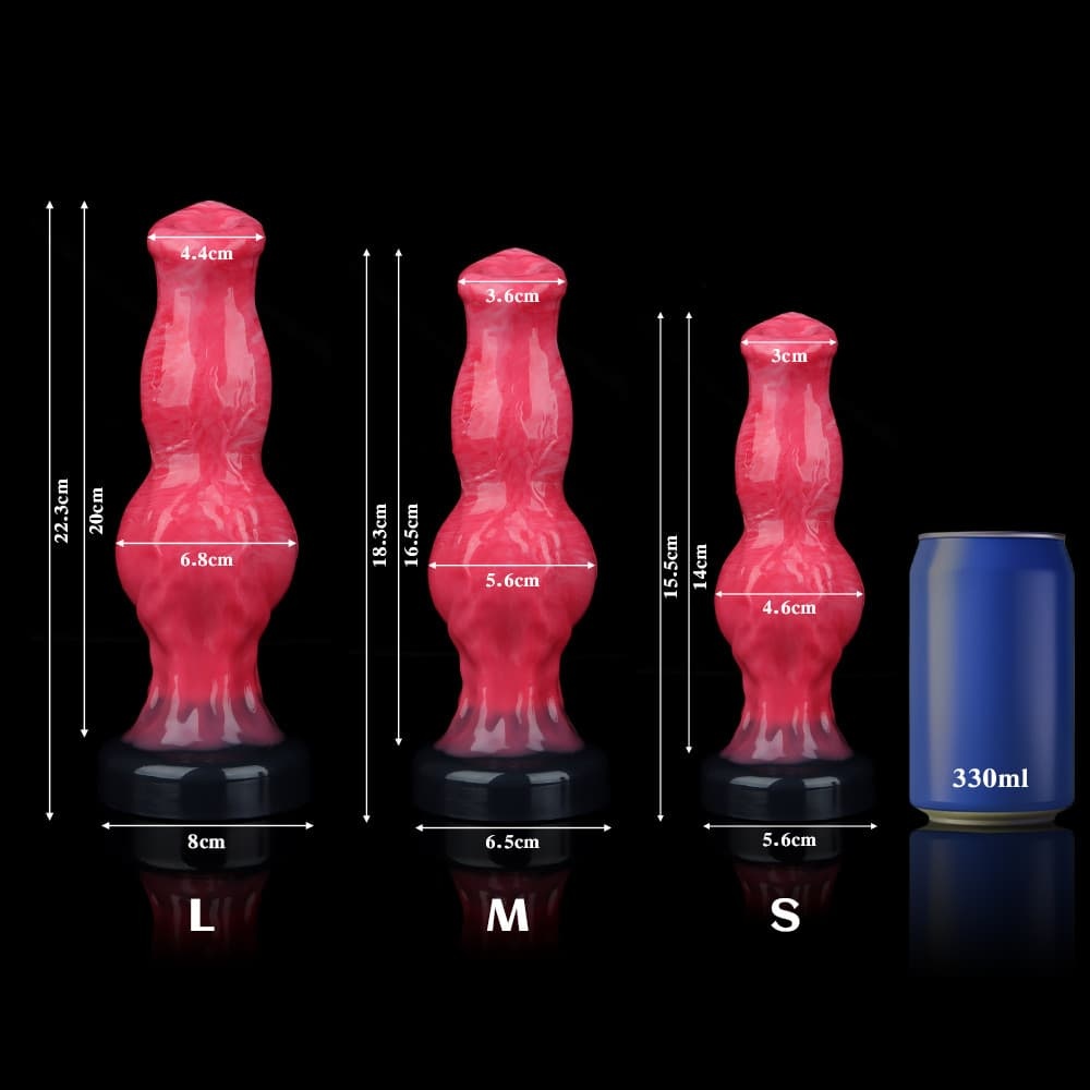 ピンクカラーの「スキンドッグ」ディルド 成人向け快楽アイテム