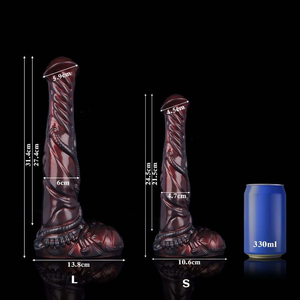 濃厚な赤銅色で彩られた機械戦馬型ディルド