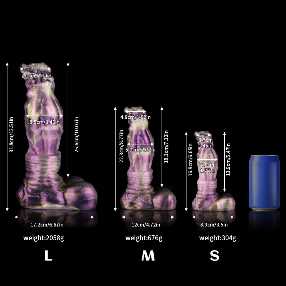 藤色の光沢を持つ藤花風ディルド