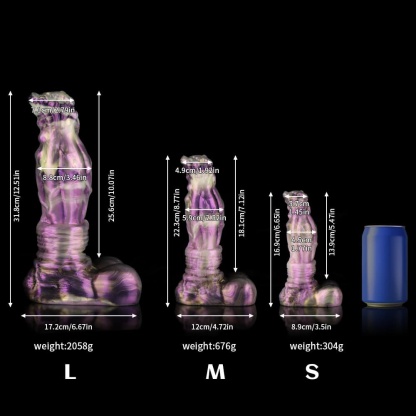 藤色の光沢を持つ藤花風ディルド