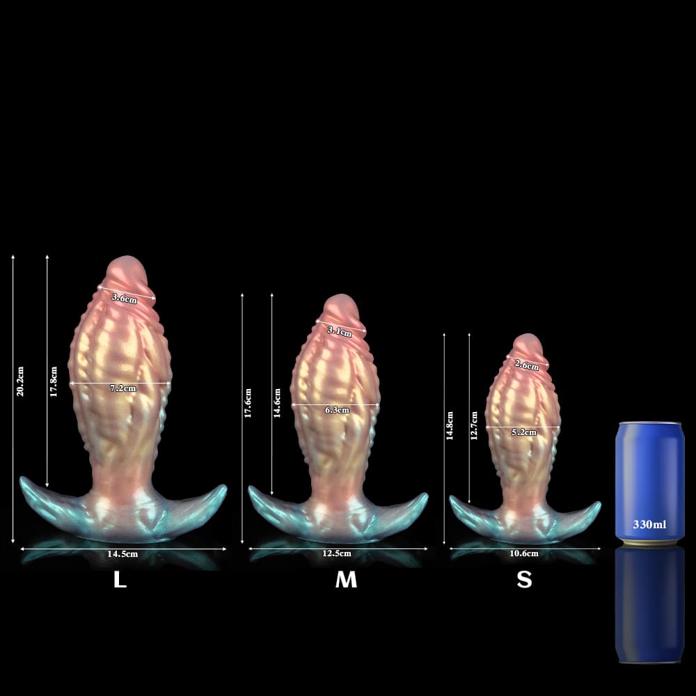 幻のような色合いで彩られたワンダーサラマンダー型アナルプラグ